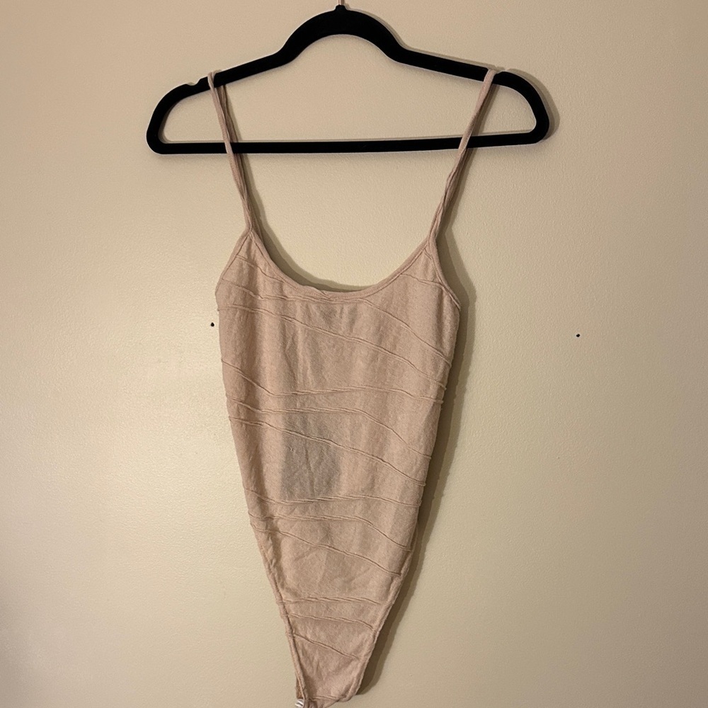 PrettyLittleThing Light Tan Bodysuit